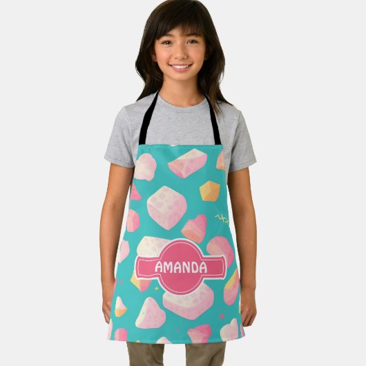 Marshmallow Rainbow Personalisiertes Muster Schürze (Insitu)