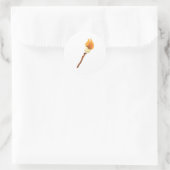 Marshmallow Roast Runder Aufkleber (Tasche)