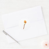 Marshmallow Roast Runder Aufkleber (Umschlag)