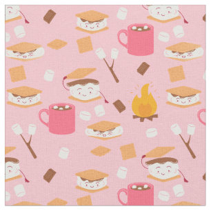 Marshmallow Schokoladenraucher vom Campfire rosa Stoff