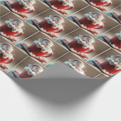 Marshmallow Snowman in heißer Schokolade Geschenkpapier (Ecke)