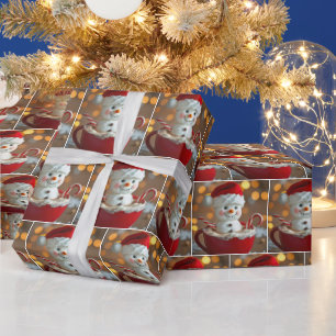 Marshmallow Snowman in heißer Schokolade Geschenkpapier