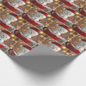 Marshmallow Snowman in heißer Schokolade Geschenkpapier (Ecke)