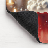 Marshmallow Snowman in heißer Schokolade Mousepad (Ecke)