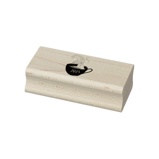 Marshmallow Snowman in Hot Cocoa Gummistempel (Stempel)