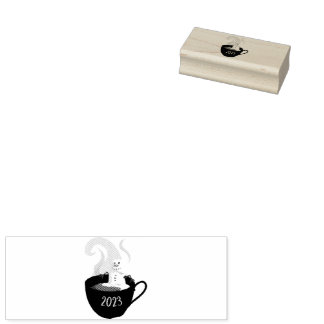 Marshmallow Snowman in Hot Cocoa Gummistempel