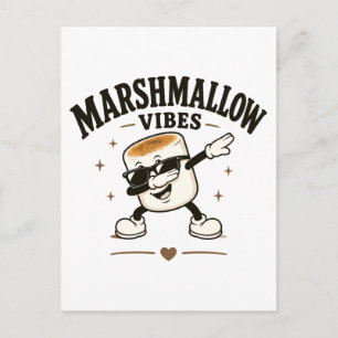Marshmallow Stimmung Postkarte