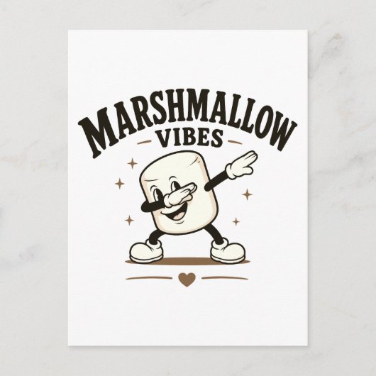 Marshmallow Stimmung Postkarte (Vorderseite)
