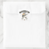 Marshmallow Stimmung Quadratischer Aufkleber (Tasche)