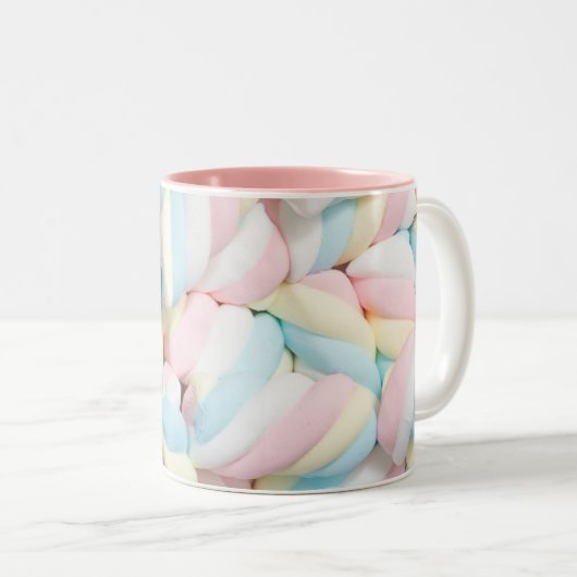 Marshmallow-Süßigkeit Zweifarbige Tasse (VorderseiteRechts)