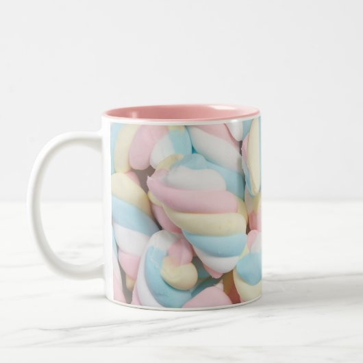 Marshmallow-Süßigkeit Zweifarbige Tasse (Links)