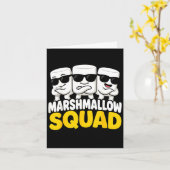 Marshmallow-Team-Lagerfeuer S'mores Karte (Gelbe Blume)