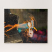 Marshmallow Toasting über Feuer, Puzzle (Horizontal)