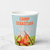Marshmallows Campfire Outdoor Adventure Pappbecher (Vorderseite)