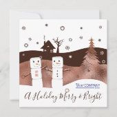 Marshmallows Chocolate Brown Company Christmas Einladung (Vorderseite)