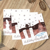 Marshmallows Chocolate Brown Company Christmas Einladung