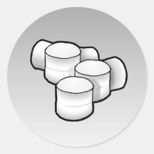 Marshmallows Klassischer Rund Sticker
