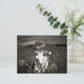 Marshmallows über offenem Feuer Postkarte (Stehend Vorderseite)