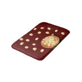 Marshmallows und heiße Schokolade Badematte (Schrägansicht)