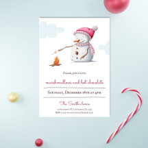 Marshmallows und Hot Chocolate Snowman Holiday