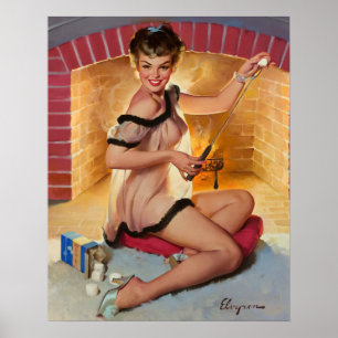 Marshmellow Party-Button oben Poster