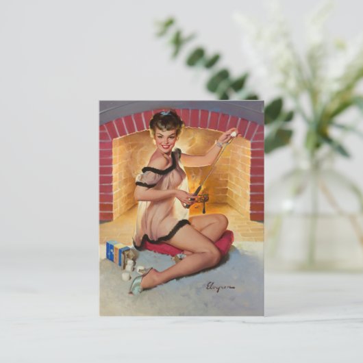 Marshmellow Party Button Up Postkarte (Stehend Vorderseite)