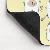 MARSHmeowLOWS Whimsical Wordplay Cat Marshmallows Mousepad (Ecke)