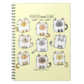 MARSHmeowLOWS Whimsical Wordplay Cat Marshmallows Notizblock (Vorderseite)