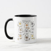 MARSHmeowLOWS Whimsical Wordplay Cat Marshmallows Tasse (Links)
