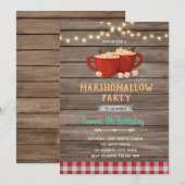Marshomallow Einladung Dusche Geburtstag (Vorne/Hinten)