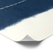 Marshorizontposter in Navy Poster (Ecke)