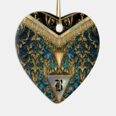 Marshwell Cordell viktorianisches Monogramm Keramik Ornament (Rechts)