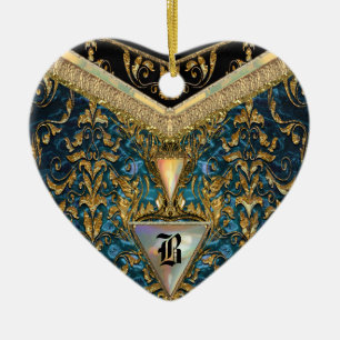 Marshwell Cordell viktorianisches Monogramm Keramik Ornament