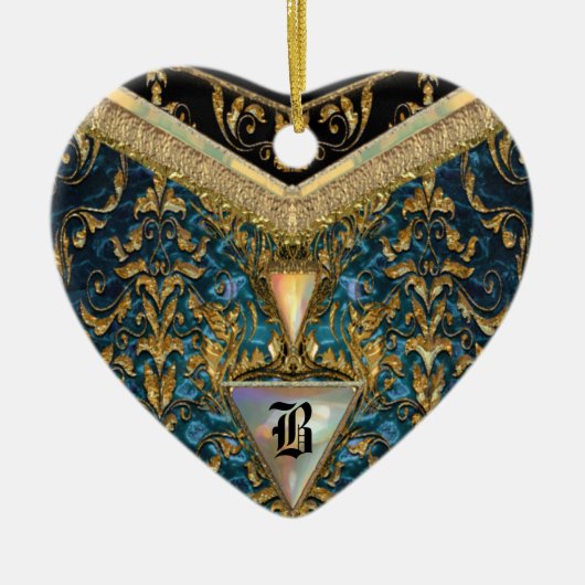 Marshwell Cordell viktorianisches Monogramm Keramik Ornament (Vorne)