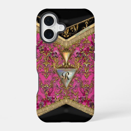 Marshwell viktorianisches Monogramm iPhone 16 Hülle (Rückseite)