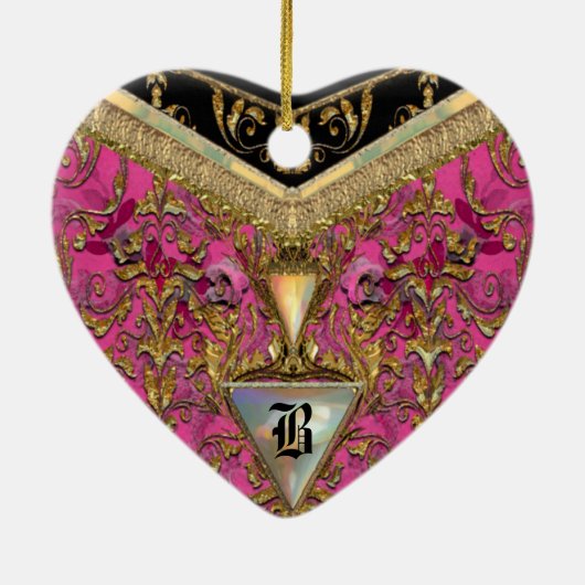 Marshwell viktorianisches Monogramm Keramik Ornament (Hinten)