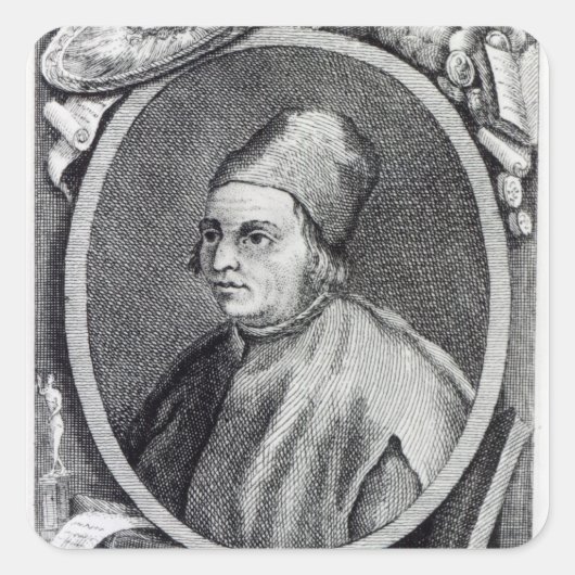 Marsilio Ficino Quadratischer Aufkleber (Vorderseite)