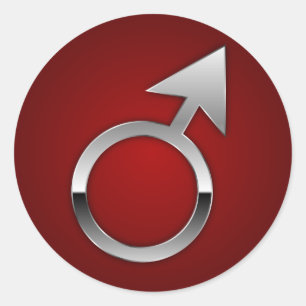 Marssymbol Runder Aufkleber