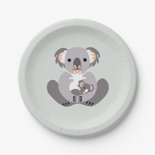Marsupial - KOALA - Aussie wild lebende Tiere - Gr Pappteller (Vorderseite)