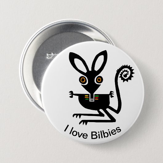 Marsupial - Liebe BILBIES - Australische wild lebe Button (Vorne & Hinten)