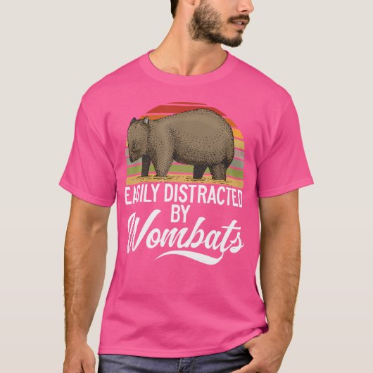 Marsupial Mammal leicht von Wombats Anim abgelenkt T-Shirt (Vorderseite)
