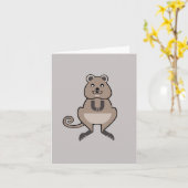 Marsupial- Niedlicher QUOKKA- gefährdete Tiergrafi Karte (Gelbe Blume)