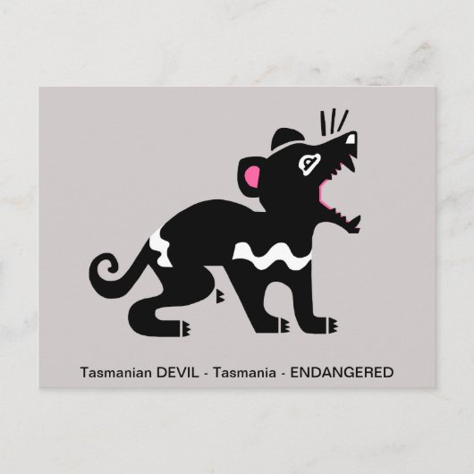 Marsupial - Tasmanian DEVIL - Aussie Wildlife Postkarte (Vorderseite)
