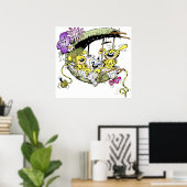 Marsupilami im Nest mit der Familie Poster (Heimbüro)