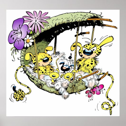 Marsupilami im Nest mit der Familie Poster (Vorne)