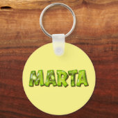 Marta Name Kiwi Design Schlüsselanhänger (Vorderseite)