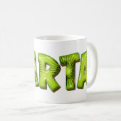 Marta Name Kiwi Style Tasse Teetasse Kaffeetasse (VorderseiteRechts)