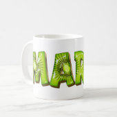 Marta Name Kiwi Style Tasse Teetasse Kaffeetasse (Vorderseite Links)