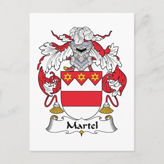 Martel Familienwappen Postkarte (Vorderseite)