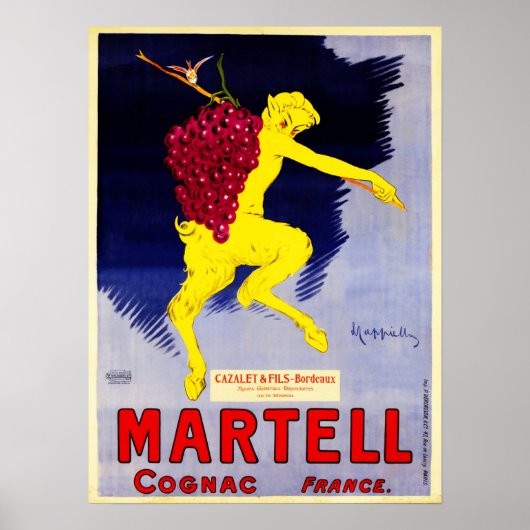 MARTELL COGNAC Frankreich Art Deco Poster (Vorne)